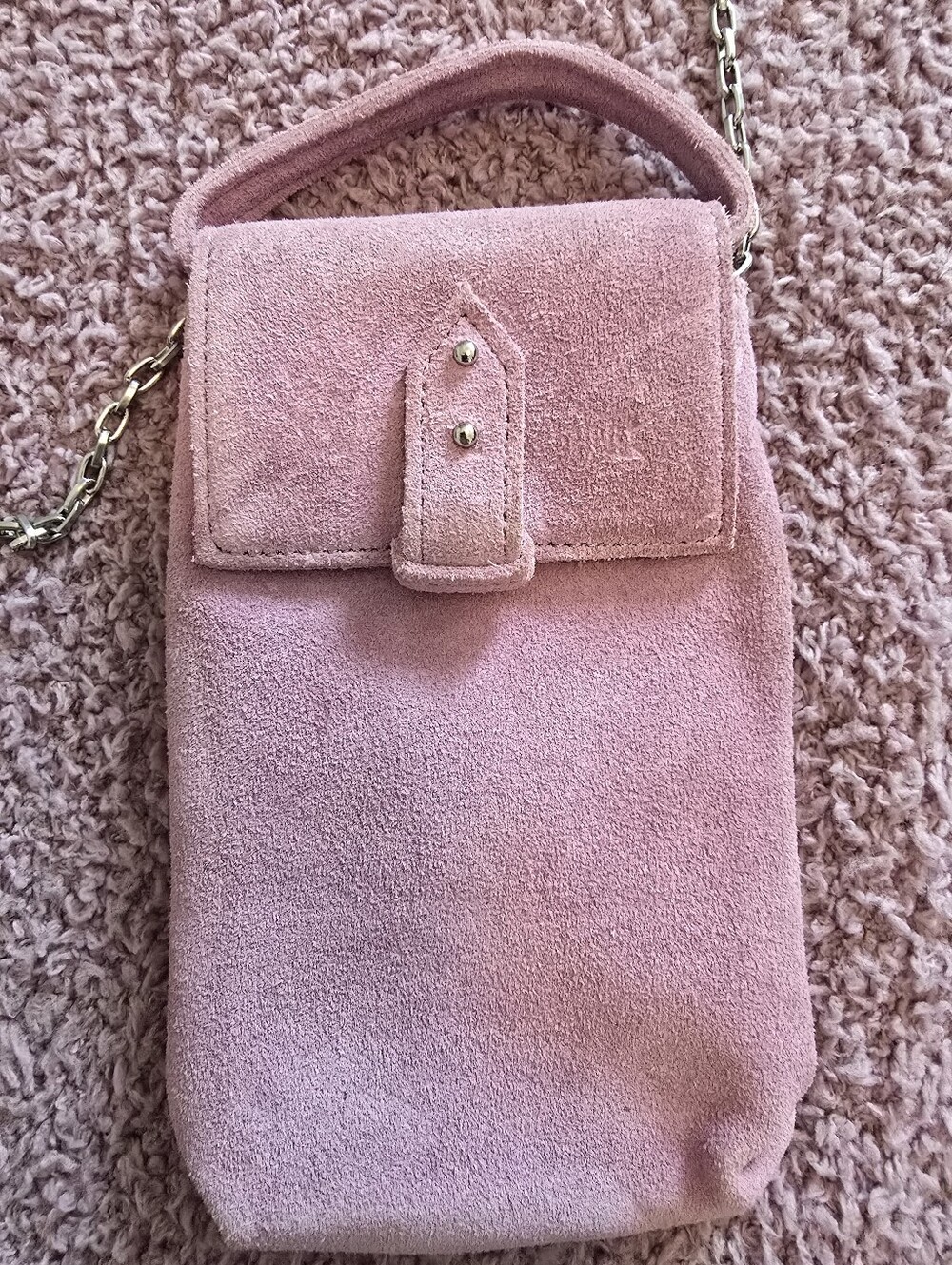 Urban Outfitters Mini Pink Suede Crossbody Bag